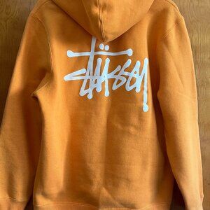 Stüssy Unisex Orange Hoodie Sweater